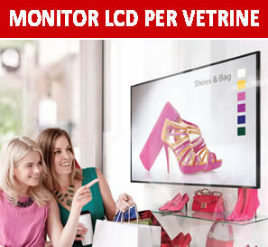 monitor digitali per vetrine