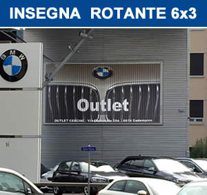 insegna in movimento per concessionaria BMW