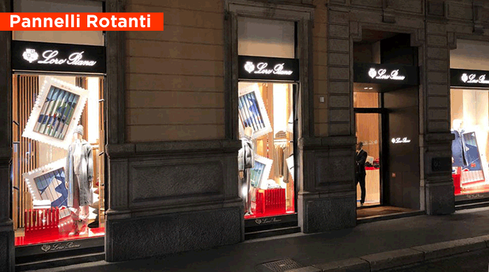 idee creative per il visual merchandising: vetrina montenapoleone a Milano